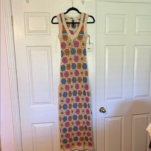 Beach Riot Multicolor Crochet Maxi Dress
